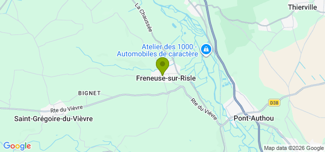 Carte de localisation de la randonnée Les collines de la Risle au départ de Freneuse-sur-Risle sud