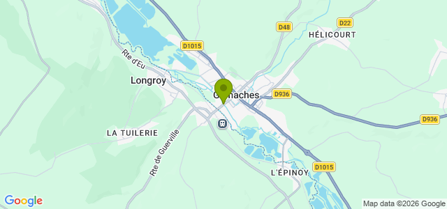 Carte de localisation de la randonnée Coteau boisé de la Bresle. au départ de Gamaches sud