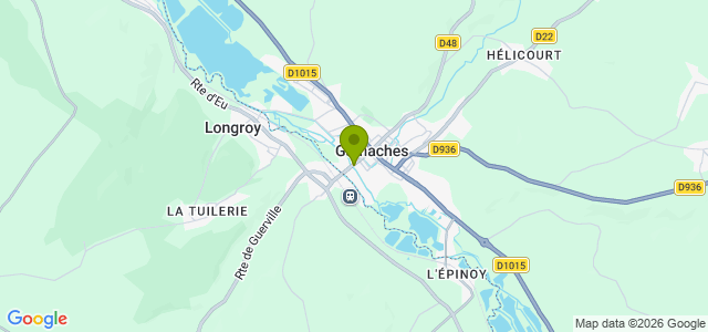 Carte de localisation de la randonnée Panoramas sur la Bresle. au départ de Gamaches nord