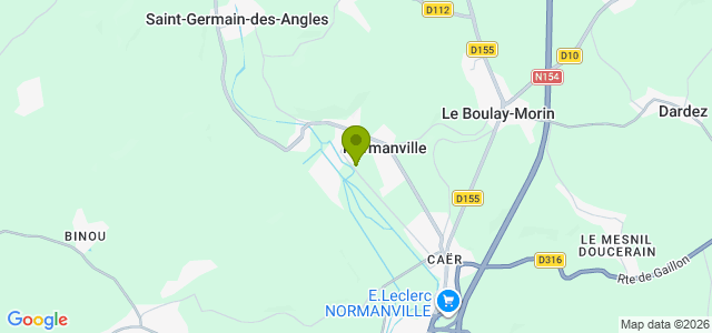 Carte de localisation de la randonnée Les coteaux de l\'Iton. au départ de Normanville