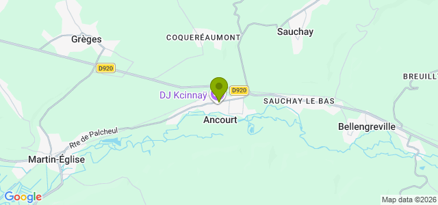 Carte de localisation de la randonnée Vallée et coteaux de l'Eaulne. au départ de Ancourt