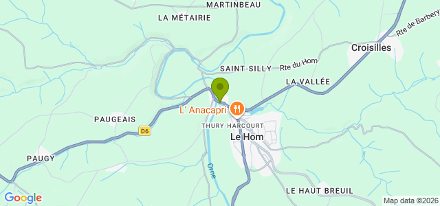 Carte de localisation de la randonnée Circuit de la Vallée de l'Orne au départ de Thury-Harcourt