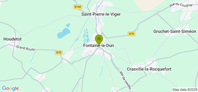 Carte de localisation de la randonnée Circuit Terre de Sucre au départ de Fontaine-le-Dun