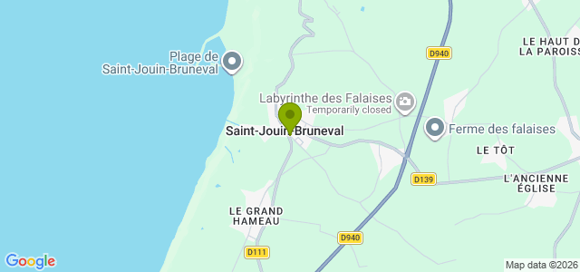 Carte de localisation de la randonnée Chemins de tracteurs. au départ de Saint-Jouin-Bruneval