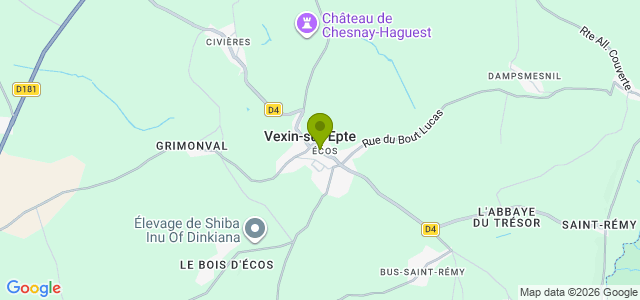 Carte de localisation de la randonnée Bois et campagne. au départ de Ecos