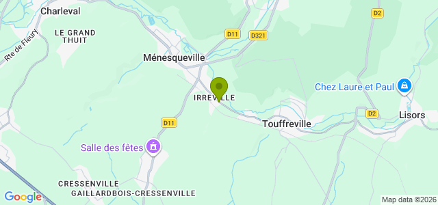 Carte de localisation de la randonnée Promenade autour du Fouillebroc. au départ de Touffreville2