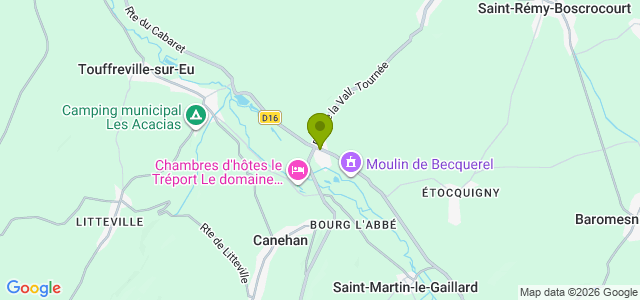 Carte de localisation de la randonnée Vallée et coteaux de l\'Yères au départ de St-Sulpice-sur-Yères