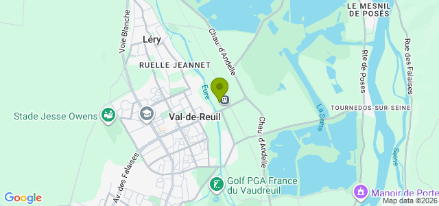 Carte de localisation de la randonnée Forêt domaniale et berge de l'Eure au départ de Val-de-Reuil