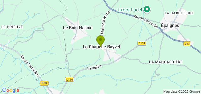 Carte de localisation de la randonnée Chemins des bocages du Pays d'Auge au départ de La Chapelle-Bayvel
