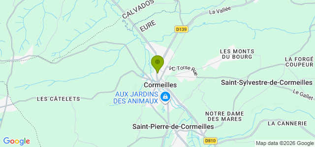 Carte de localisation de la randonnée Sur les collines de Cormeilles. au départ de Cormeilles les collines