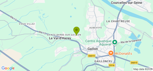 Carte de localisation de la randonnée Circuit de la Porte aux Chiens  au départ de Ste-Barbe-sur-Gaillon