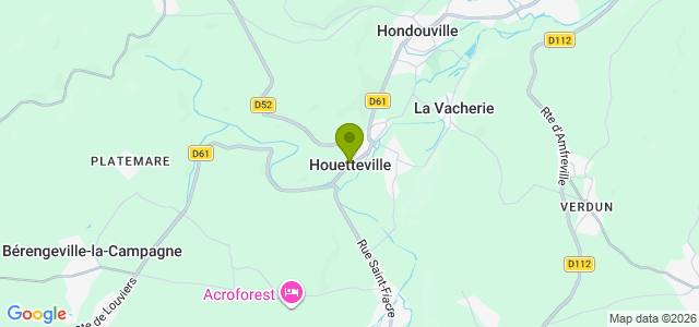 Carte de localisation de la randonnée Le long et au pied du château de Houetteville. au départ de Houetteville