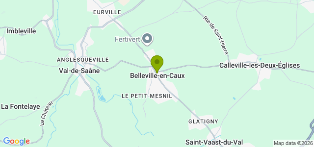 Carte de localisation de la randonnée Le sentier aux fées au départ de Belleville-en-Caux