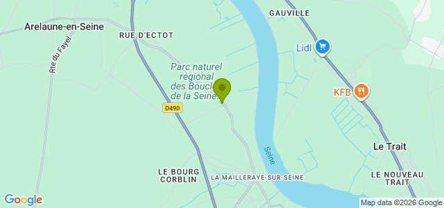 Carte de localisation de la randonnée Paysages du chemin de halage en face de Caudebec-en-Caux au départ de ND-de-Bliquetuit