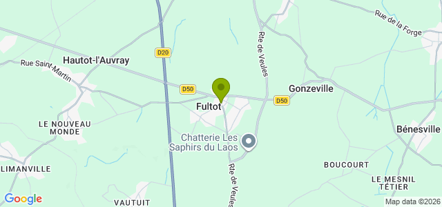 Carte de localisation de la randonnée Villages du Pays de Caux au départ de Fultot