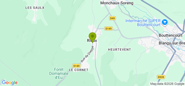 Carte de localisation de la randonnée Les arbres de l\'Entente Cordiale au départ de Rieux