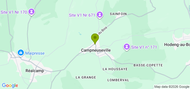 Carte de localisation de la randonnée Superbes paysages ! au départ de Campneuseville