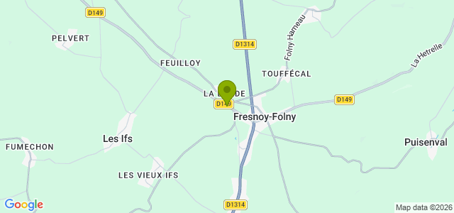 Carte de localisation de la randonnée Plateau et fonds au départ de Fresnoy-Folny