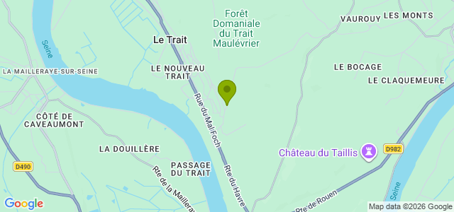 Carte de localisation de la randonnée Randonnée forestière Le Grand Tour du Trait au départ de Le Trait