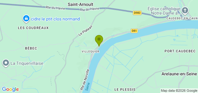 Carte de localisation de la randonnée Du bord de Seine au château au départ de Villequier