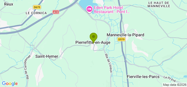 Carte de localisation de la randonnée Hauteurs de la Touques au départ de Pierrefitte-en-Auge