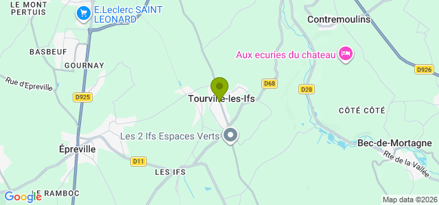 Carte de localisation de la randonnée Autour de Beau Soleil au départ de Tourville-les-Ifs