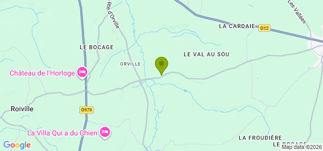 Carte de localisation de la randonnée Au-dessus de la Touques au départ de Orville