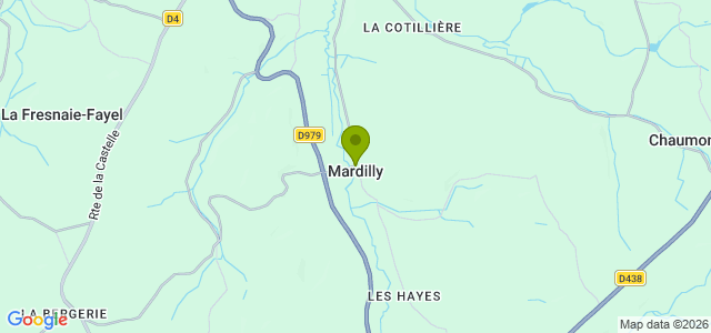 Carte de localisation de la randonnée Vallons et collines au départ de Mardilly