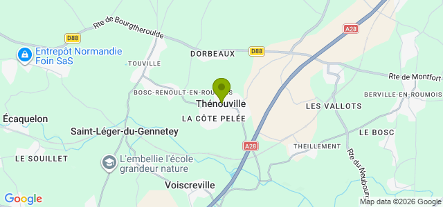 Carte de localisation de la randonnée Vallons du Roumois au départ de Bosc-Renoult-en-Roumois