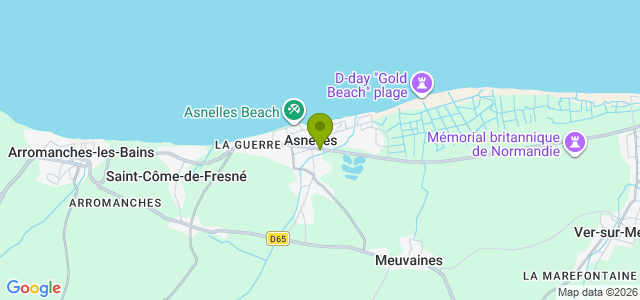 Carte de localisation de la randonnée Asnelles et les vestiges de Port Mulberry au départ de Asnelles