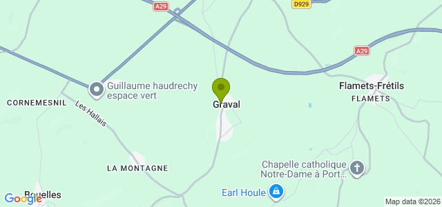 Carte de localisation de la randonnée plaines vallonnées du Pays-de-Bray au départ de Graval