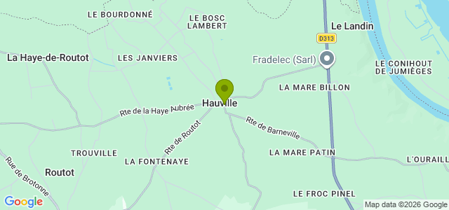 Carte de localisation de la randonnée Forêt domaniale de Brotonne et bord de Seine au départ de Hauville 2