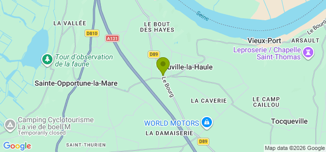 Carte de localisation de la randonnée Seine et Grand'Mare au départ de Trouville-la-Haule