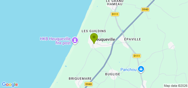 Carte de localisation de la randonnée Plateau maritime du Pays de Caux au départ de Heuqueville