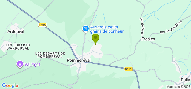 Carte de localisation de la randonnée Campagne et forêt au départ de Pommeréval