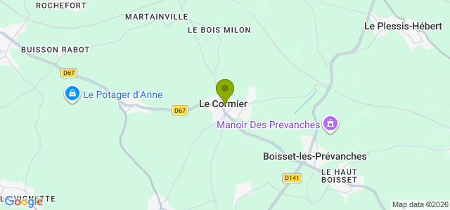 Carte de localisation de la randonnée bel itinéraire vallonné au départ de Le Cormier