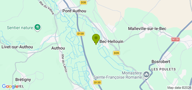 Carte de localisation de la randonnée Le tour du Bec-Hellouin au départ de Le Bec-Hellouin