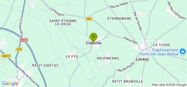 Carte de localisation de la randonnée Sur les traces de Voltaire au départ de Cideville