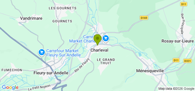 Carte de localisation de la randonnée Forêt de Lyons et coteaux de la Lieure au départ de Charleval