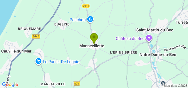 Carte de localisation de la randonnée Non loin du Havre au départ de Mannevillette