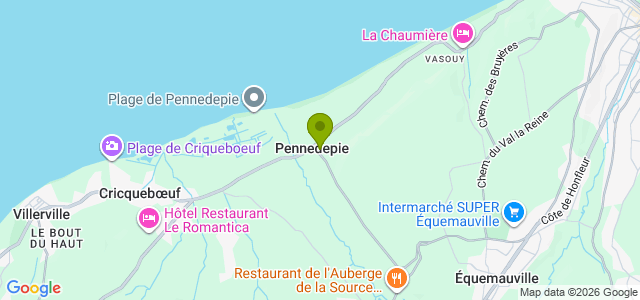 Carte de localisation de la randonnée Du bois du Breuil à la mer au départ de Pennedepie