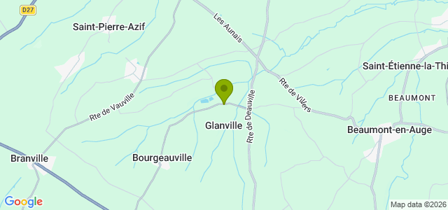 Carte de localisation de la randonnée Collines et bocage au départ de Glanville