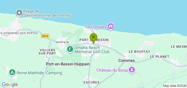 Carte de localisation de la randonnée Port-en-Bessin et autour du golf au départ de Port-en-Bessin