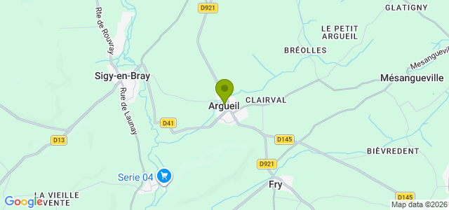 Carte de localisation de la randonnée Collines et vallées du Pays de Bray. au départ de Argueil