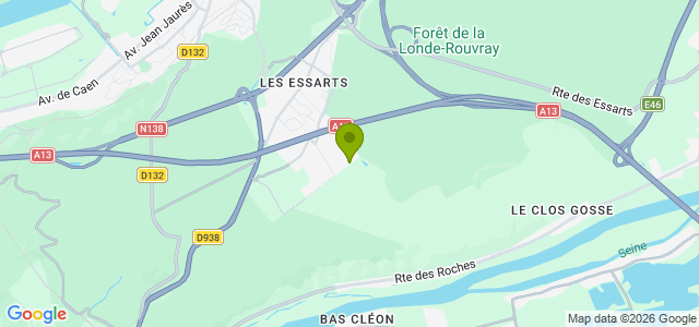 Carte de localisation de la randonnée balade en forêt aux Essarts au départ de Grand-Couronne