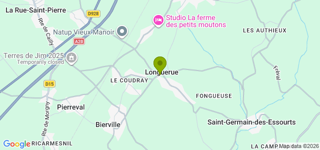 Carte de localisation de la randonnée Circuit du Fossé aux Dames au départ de Longuerue