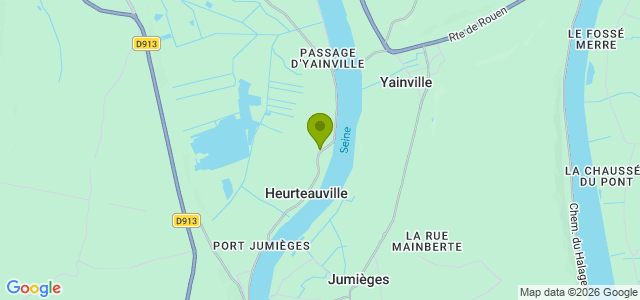 Carte de localisation de la randonnée chemin de halage en bord de Seine au départ de Heurteauville