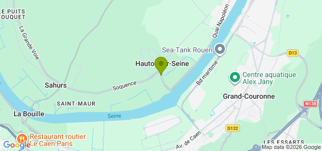 Carte de localisation de la randonnée Châteaux, manoirs, bord de Seine et forêt domaniale ! au départ de Hautot-sur-Seine