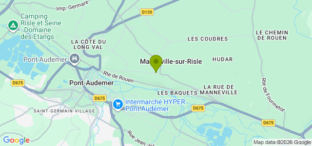 Carte de localisation de la randonnée Le Chemin des Résistants au départ de Manneville-sur-Risle