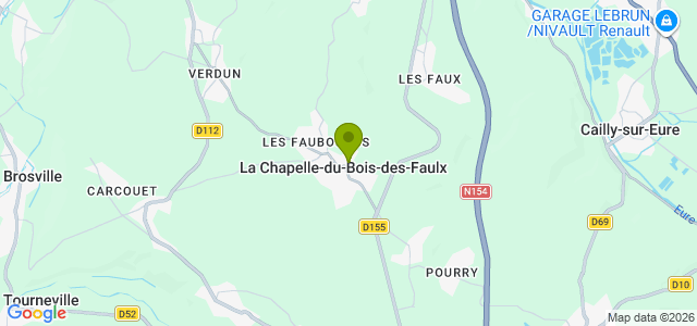 Carte de localisation de la randonnée Bois, plaines, églises, châteaux... au départ de La Chapelle-du-Bois-des-Faulx